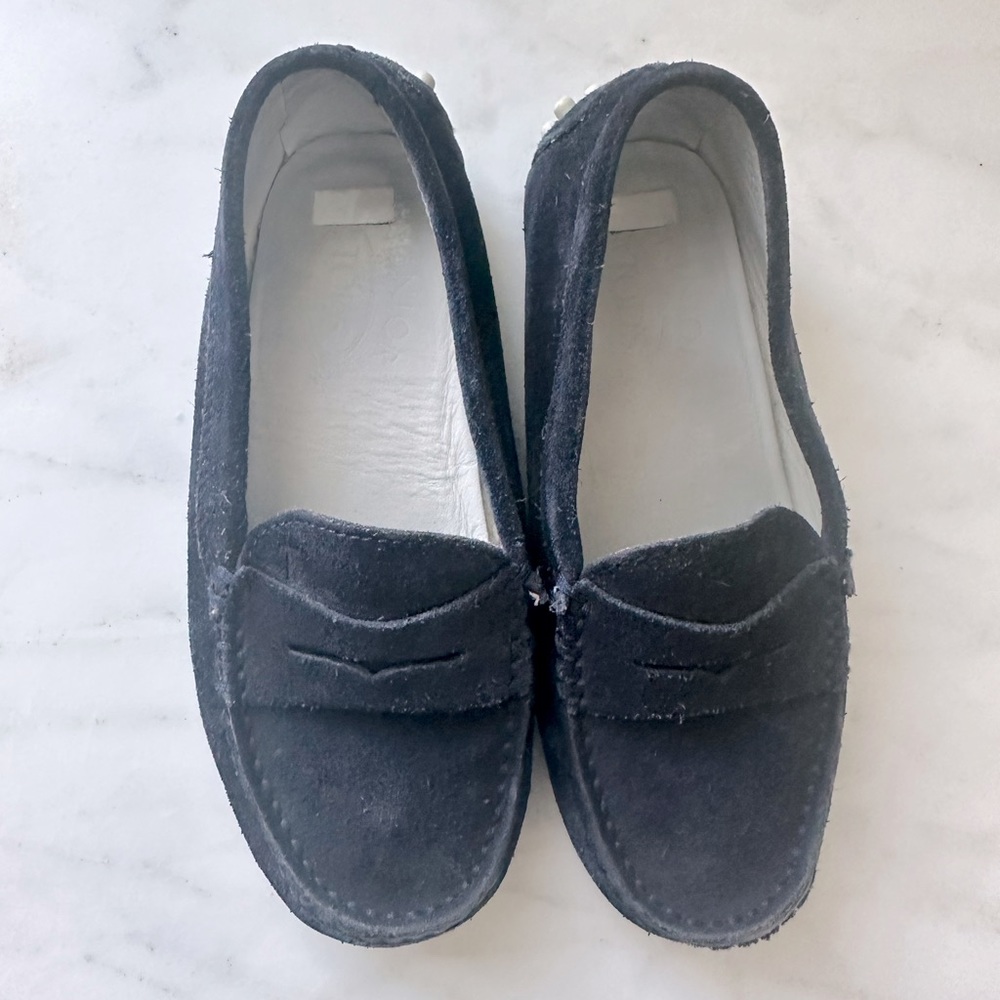 Tod’s Kids Navy Suede Driving Shoes - Sz. 30
